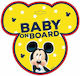 AMiO Σήμα Baby on Board με Βεντούζα Mickey Κίτρινο EPBB03