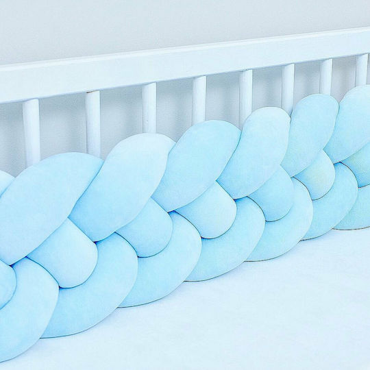 Sparrow Velvet Plus Bettumrandungen Geflochten Innerhalb Baby Blue 20x200cm