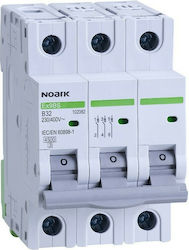 Noark 3-Poles Automatic Circuit Breaker 25A 102171