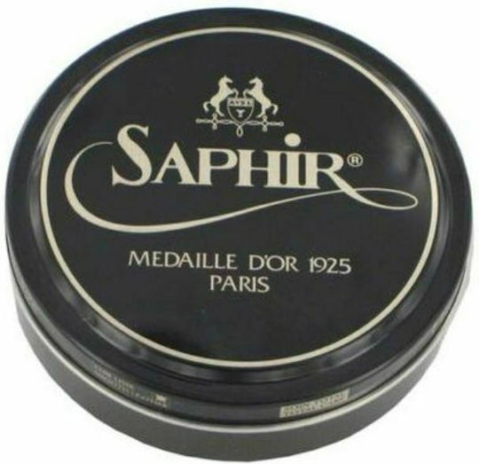 Saphir Pate De Lux Grease for Leather Shoes Black 100ml