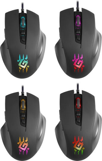 Defender Wolverine GM-700L RGB Gaming Gaming Maus 12800 DPI Schwarz