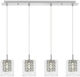 Rabalux Duchess Pendant Chandelier Rail for 4 Bulbs G9 Silver