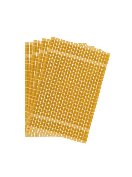 Melinen Kas Πετσέτα Κουζίνας από 100% Βαμβάκι Mustard 30x50cm 4τμχ