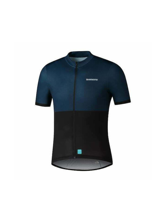 Shimano Element Short Sleeves Cycling Jersey Blue