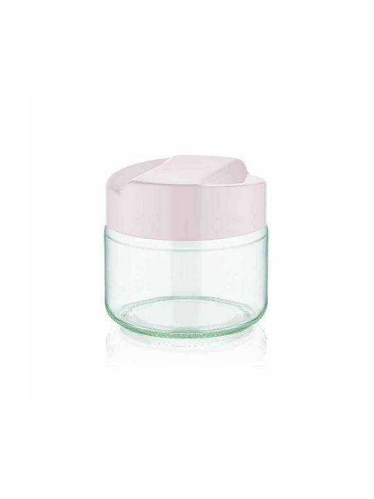 Homestyle Vase General Use with Lid Glass In Pink Colour 300ml 1pcs