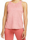 Nike One Women's Athletic Blouse Sleeveless Pink