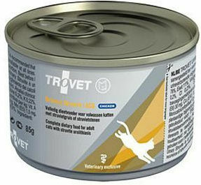Trovet Urinary Struvite Wet Food for Adult Cats in Cans with Chicken Grain-Free & Gluten-Free 12x200gr