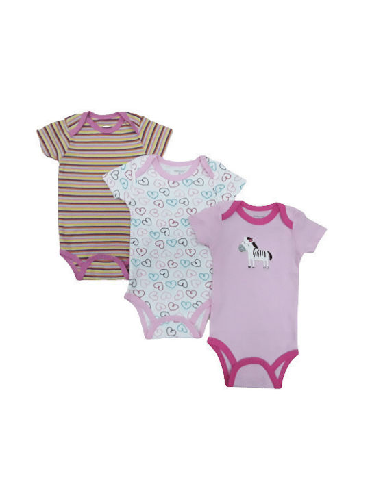 Mother Nest Set Body pentru Bebeluși Lenjerie Mâneci scurte Multicolor