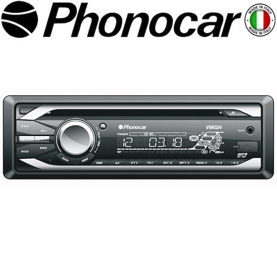 Phonocar VM 024 Ραδιόφωνο Αυτοκινήτου 1 DIN (Bluetooth/USB/CD)