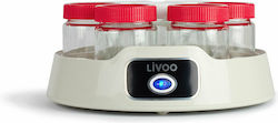 Livoo Γιαουρτομηχανή με Βαζάκια 1.19lt Λευκή 20W