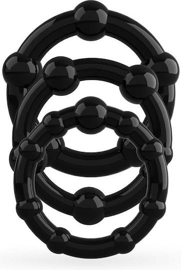 Crushious Σετ Δαχτυλίδια Πέους Σιλικόνης Black 3τμχ