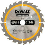 Dewalt DT1949 Δίσκος Κοπής Ξύλου 165mm με 24 Δόντια