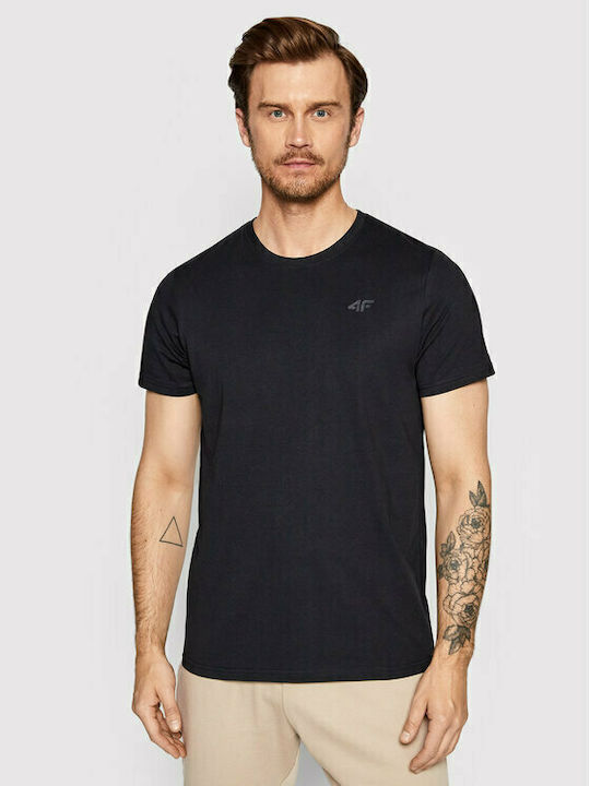 4F Men's Short Sleeve T-shirt Navy Blue