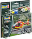 Revell Complete Plane Model EC 135 Air-Glaciers Modeling Figure Helicopter 75 Pieces in Scale 1:72 with Glue and Paints 14.3x14cm.