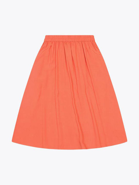 WEMOTO Ida Viscose - Elasticated Skirt [Orange] Orange