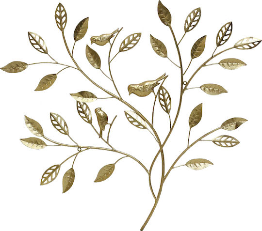 InTheBox Wall Decor Olive Bird Gold Made of Metallic 82x3x76cm 6 Pieces