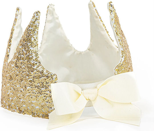 Gracious Gold Sequins Crown Carnival Accessory Gold with Sequins 1pcs