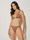 Lida Triangle Bikini Top 9- Brown Polka Dot