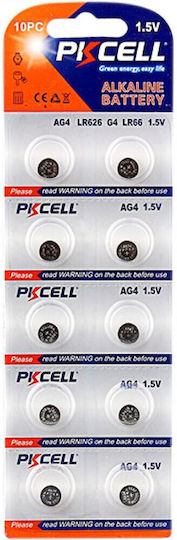 Pkcell Baterii alcaline Baterii de ceas pentru ceasuri LR66 1.5V 10buc