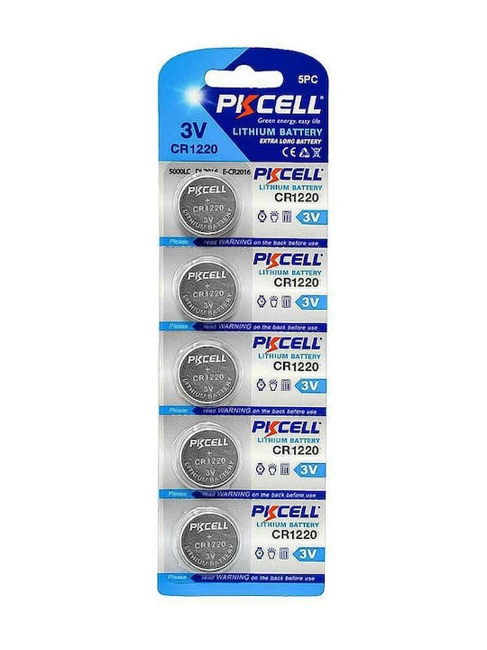 Pkcell Μπαταρίες Λιθίου Ρολογιών CR1220 3V 5τμχ