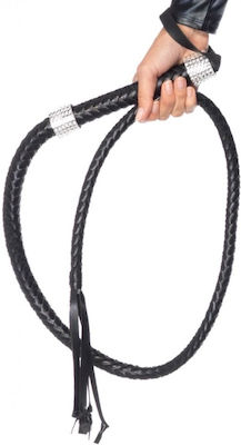 Leg Avenue Rhinestone Handle Whip Black