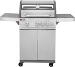 Thermogatz Gs Grill View Ψησταριά Υγραερίου Μαντεμένιας Σχάρας 60x42εκ. με 4 Εστίες 11.5kW και Πλαϊνό Μάτι