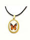 Kostibas Fashion Kinderhalskette Schmetterling aus Gold mit Seil