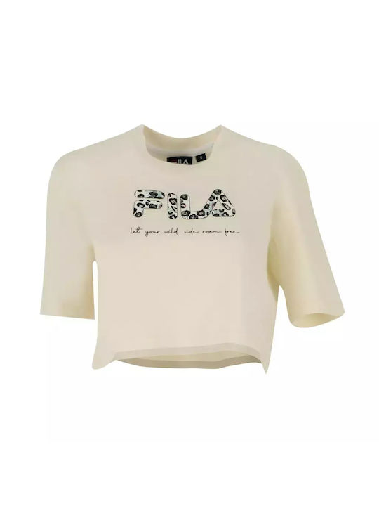 Fila Κοντομάνικο Crop Top Λευκό