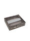 Espiel Декоративна кутия Стъкло Silver 30x26x6см 1бр