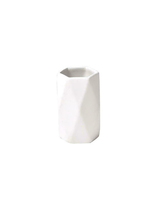 Atmosphera Ceramic Cup Holder Countertop White