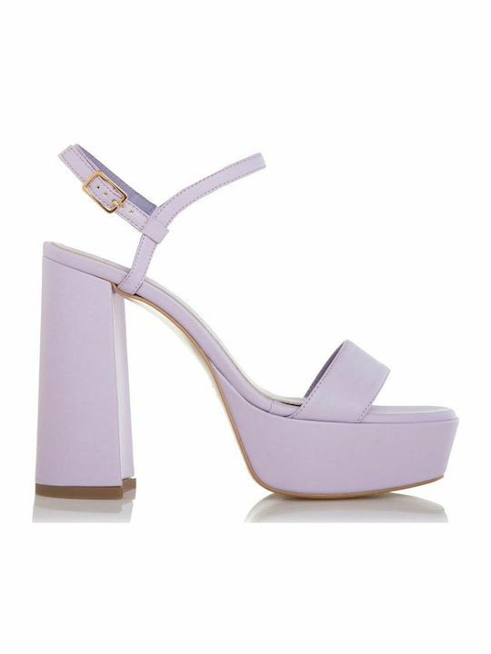 Sante Leder Sandalen Lila