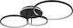 GloboStar Nemesis Ceiling Mount Light 89cm Black with Integrated LED and Remote Control