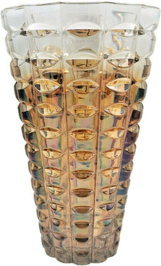 Bohemia Vază Decorativă Cristalină Millennium Miere Φ17xÎ26cm