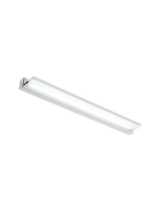 Spot Light Μοντέρνο Φωτιστικό Τοίχου με Ενσωματωμένο LED και Θερμό Λευκό Φως σε Ασημί Χρώμα Πλάτους 62cm