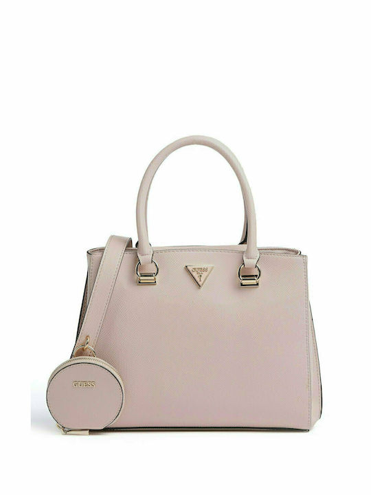 Guess Alexie Saffiano Women's Bag Tote Hand Pink