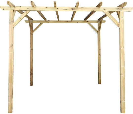 Πέργκολα Κήπου από Ξύλο με Οροφή 300x300cm