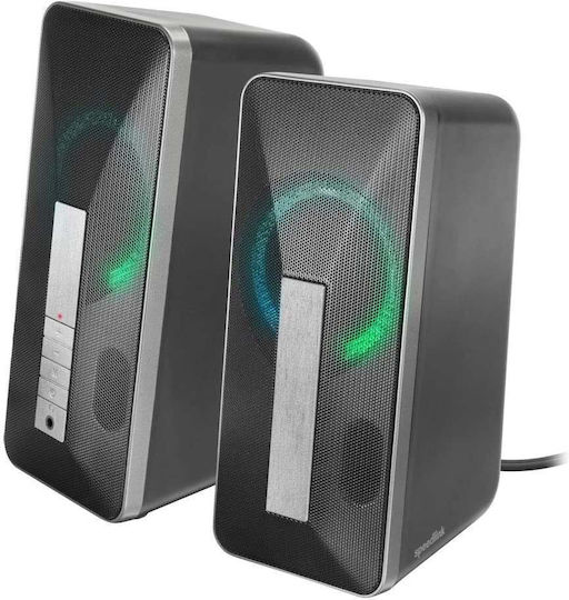 SpeedLink Lavel Ηχεία Υπολογιστή 2.0 με RGB Φωτισμό και Bluetooth Ισχύος 10W Μαύρα