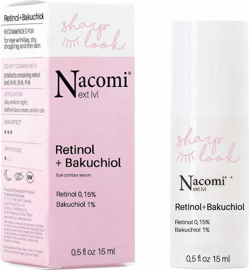 Nacomi Sharp Look Anti Wrinkle Αντιγηραντικό Serum Ματιών με Bakuchiol & Ρετινόλη 15ml