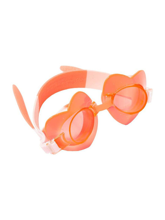 Sunnylife Heart Swimming Goggles Kids Orange