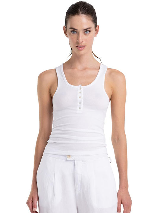 Replay Women's Summer Blouse Sleeveless White