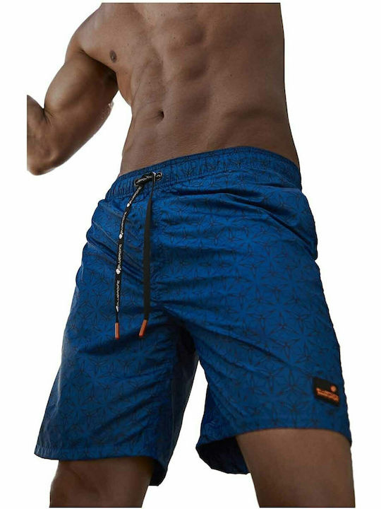 Bluepoint Men's Swimwear Shorts Blue with Patterns