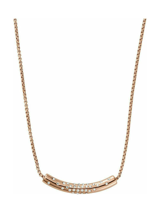 Skagen Necklace from Gold Plated Steel with Zircon