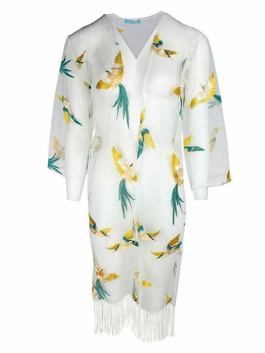 Dorina Women's Maxi Kimono Beachwear White