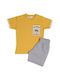 Nek Kids Wear Kids Set with Shorts Summer 2pcs Yellow