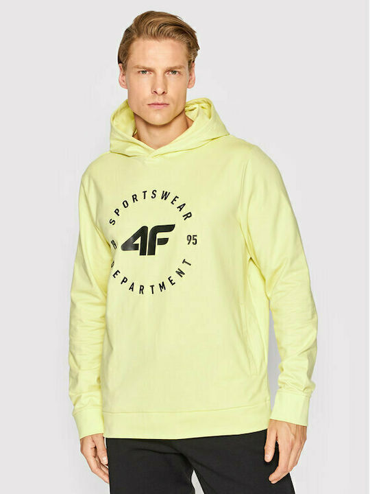 4F Men's Hooded Sweatshirt Yellow