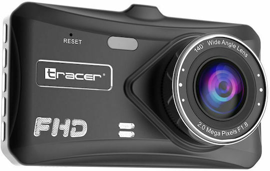 Tracer 4TS FHD CRUX 1080P Windshield Car DVR Set with Rear Camera, 4" Display with Suction Cup