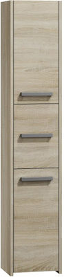 Topeshop S33 Wall Hung Cabinet Bathroom Column Cabinet L30xD30xH170cm Sonoma