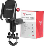 Motowolf Halterung Telefon Motorrad mit verstellbarem Arm 3.5-6.5" für Lenkrad mit Aufladung