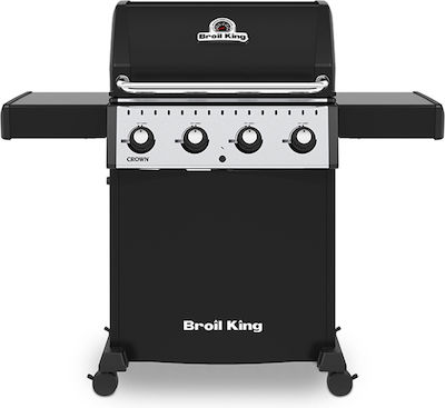 Broil King Crown 410 Ψησταριά Υγραερίου Μαντεμένιας Σχάρας 65x44εκ. με 4 Εστίες 12.4kW