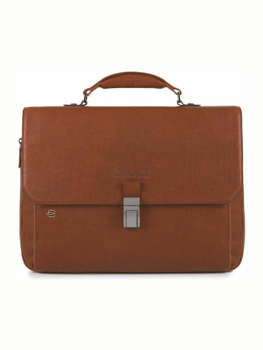 Piquadro Black Square Shoulder / Handheld Bag for 15" Laptop
